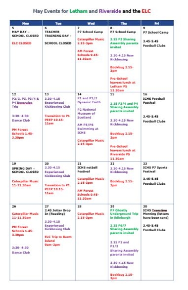May Calendar
