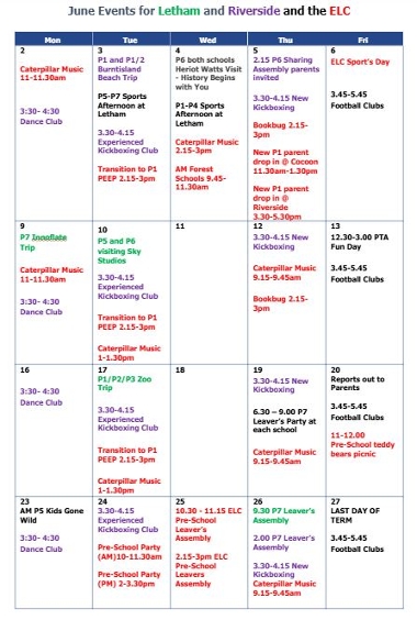 June Calendar